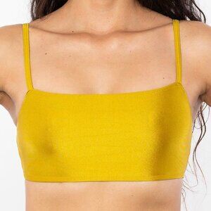 Los Angeles Apparel | S | Women | Chartreuse Minimalist Crop Swim Top